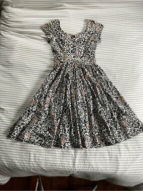 1950s Vintage Jerry Gilden Floral Cotton Dress